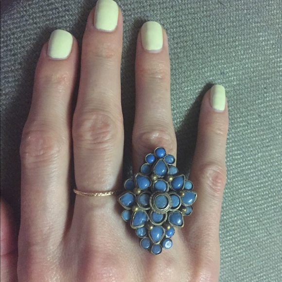 Vintage Stone Ring- Adjustable in size - Picture 2 of 5